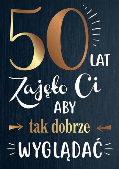 Kukartka, karnet B6, Urodziny 50