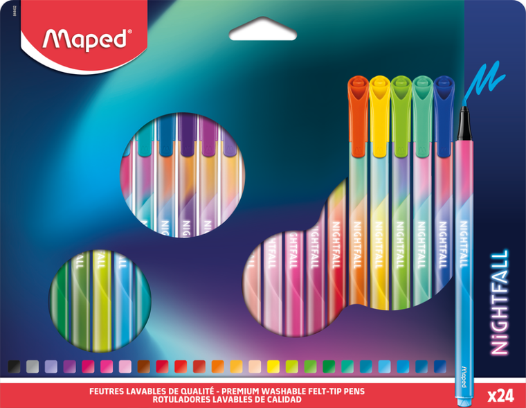 Maped, Nightfall, pisaki, 24 kolory