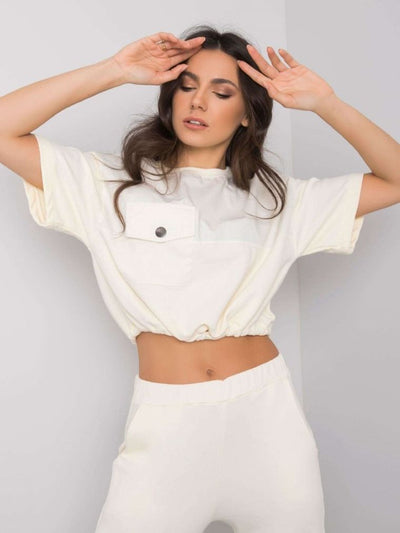Bluza damska, ecru, Rue Paris