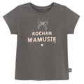 Cool Club, T-shirt dziewczęcy, grafitowy