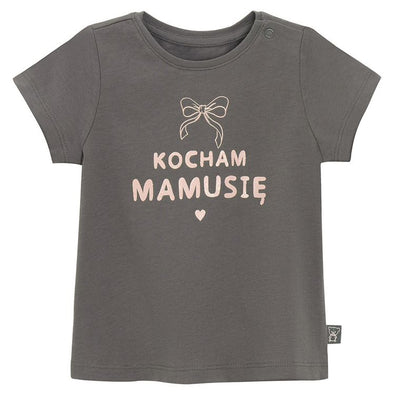 Cool Club, T-shirt dziewczęcy, grafitowy