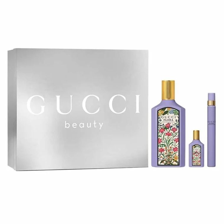 Gucci, Flora Gorgeous Magnolia, zestaw:  woda perfumowana, spray, 100 ml + woda perfumowana, spray, 10 ml + miniatura wody perfumowanej, 5 ml