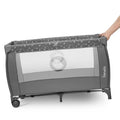 Lionelo, Stefi Plus, łóżeczko turystyczne, dwupoziomowe, składane, Grey White