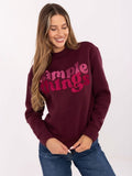 Bluza damska, bordowa, Sublevel
