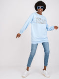 Bluza damska, niebieska, Ex Moda
