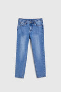 Spodnie jeansowe damskie, granatowe, Moodo
