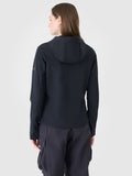 Kurtka softshell damska z kapturem, czarna, 4F