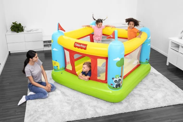 Bestway, Fisher-Price, dmuchany zamek, trampolina, 175x173x135 cm