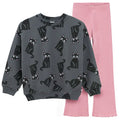 Cool Club, Komplet dziewczęcy, Bluza, Legginsy, flare, prążkowane, mix