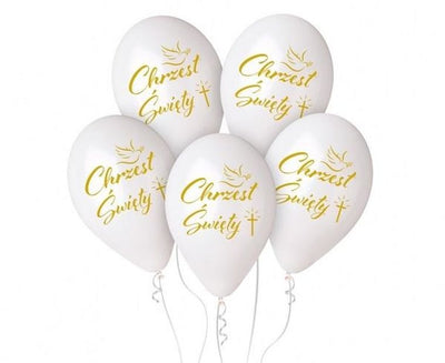 Godan, balony premium hel Chrzest, 33 cm, 5 szt.
