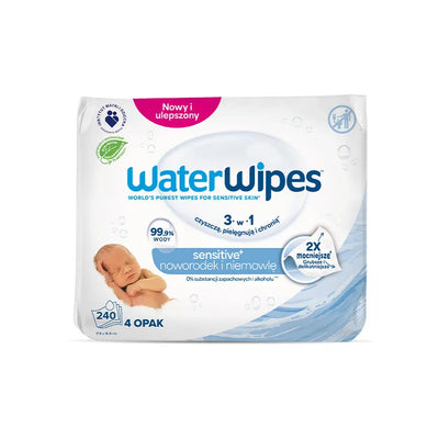 WaterWipes, BIO, chusteczki nawilżane, 4x60 szt.