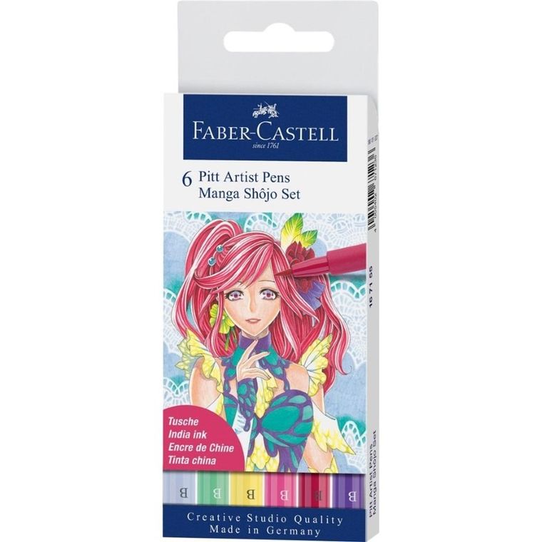 Faber-Castell, Pitt Artist Pen, pisaki, Manga Shojo, 6 szt.