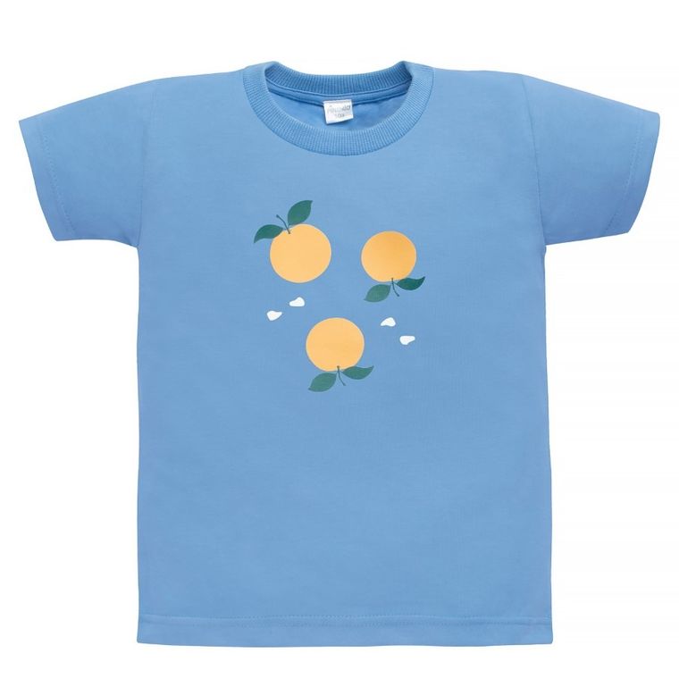 T-shirt dziewczęcy, niebieski, Pinokio