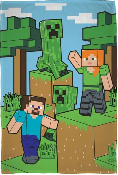 Minecraft, koc polarowy, 100x150 cm