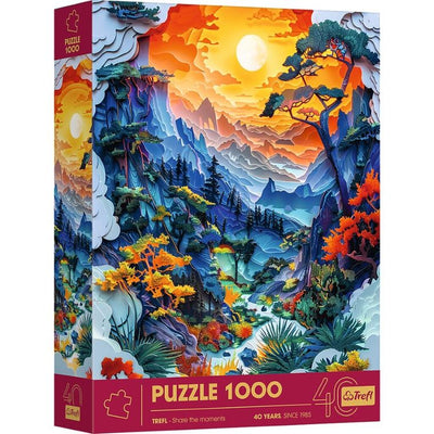 Trefl, 40-lecie, Paper Art:  Dolina, puzzle, 1000 elementów