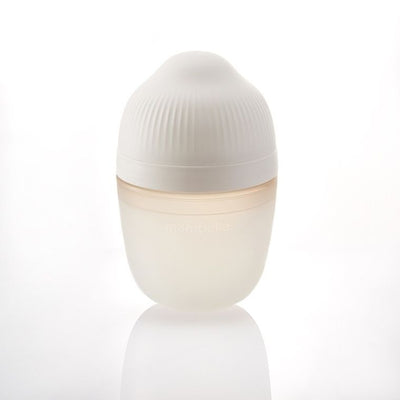 Mombella, butelka antykolkowa dla noworodka, silikonowa, ivory, 210 ml