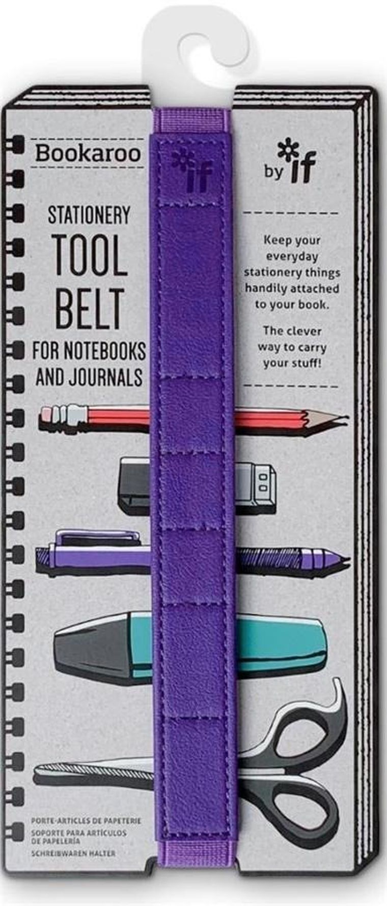 Bookaroo, Tool Belt, przybornik na pasku do notesu, fioletowy