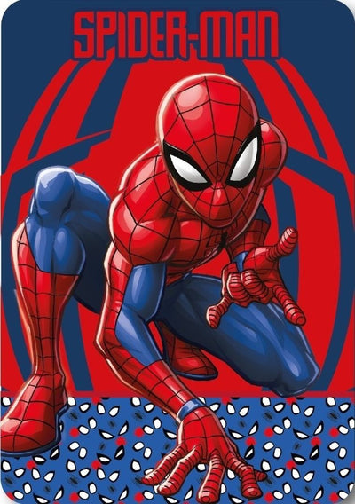Spiderman, koc polarowy, czerwony, 100x140 cm