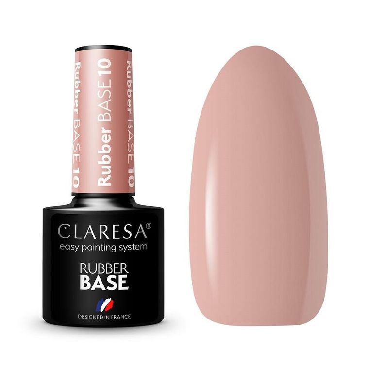 Claresa, Rubber Base, baza do lakieru hybrydowego, nr 10, 5 g