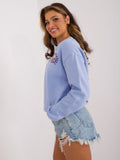 Bluza damska, niebieska, Sublevel