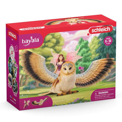 Schleich, Bayala, Elf na brokatowej sowie, figurka, 70789