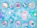 PartyDeco, Mermaid Party, talerzyki papierowe, syrenka-muszla, opalizujący, 18,5 cm, 6 szt.
