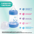 Chicco, Perfect5, butelka antykolkowa, blue, 0m+, 150 ml