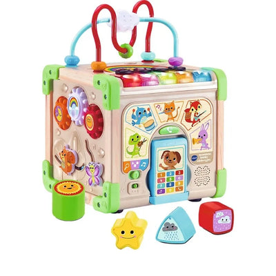 Vtech, Drewniana kostka edukacyjna, zabawka interaktywna