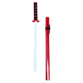 Lean Toys, drewniana katana miecz do zabawy treningu rekwizyt, czerwony, 70 cm