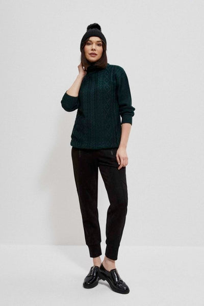 Sweter damski, zielony, Moodo