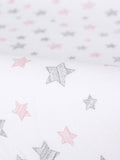 Ceba Baby, Pink Stars, pokrowiec na przewijak, dark grey, 50x70/80 cm, 2 szt.