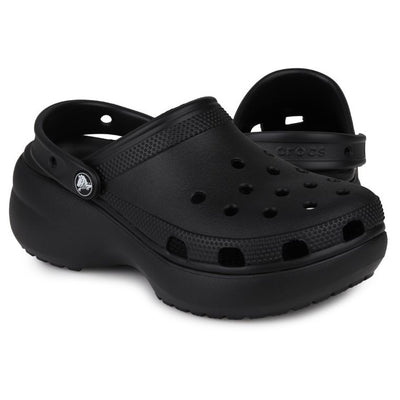 Klapki damskie na platformie, czarne, Crocs Classic Platform Clog