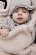 Zaffiro, Mini Sierra, śpiworek wełniany, beige, 0-18 m