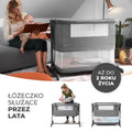 Kinderkraft, Neste Grow, łóżeczko dostawne, beige