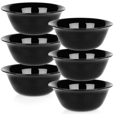 Vilde, miseczki szklane, czarne, 300 ml, 6 szt.