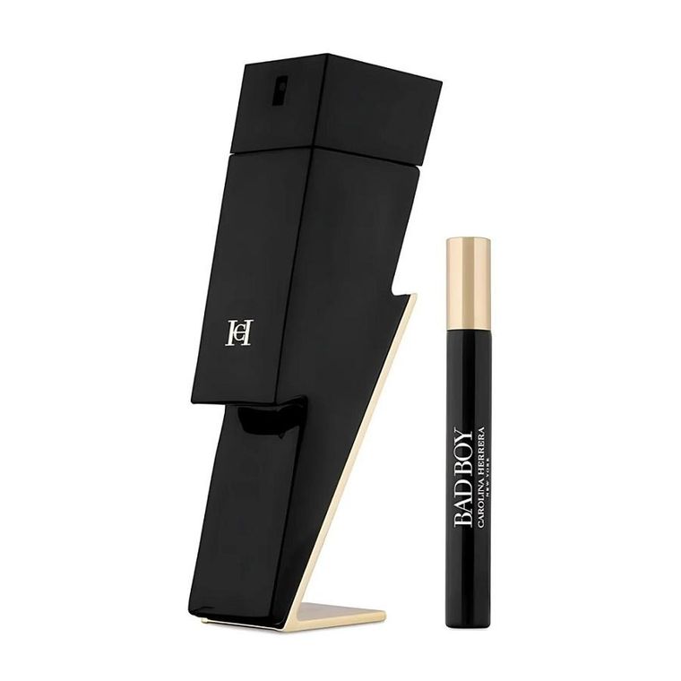 Carolina Herrera, Bad Boy, zestaw:  woda toaletowa, spray, 100 ml + miniaturka wody toaletowej, 10 ml