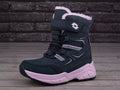 Buty zimowe dziecięce, ocieplane, granatowe, Lotto Nizina Tex K
