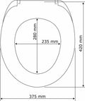 Uniwersalna deska sedesowa, czarna, z tworzywa Thermoplast