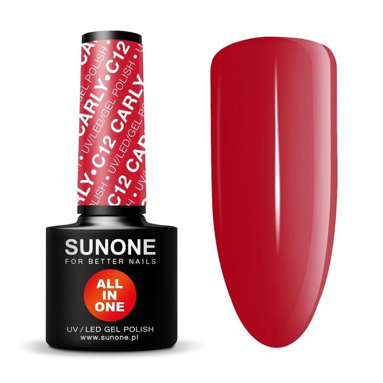 Sunone, All In One, lakier hybrydowy 3w1, C12 Carly, 5 ml