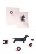 Qualy, magnes, Dachshund, pies, czarny