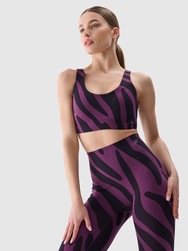 Biustonosz sportowy damski, mix, 4F