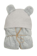 BabyMatex, Koala Muslin, kocyk z kapturkiem, szary, 95x95 cm