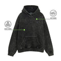 Grafitowa bluza z kapturem o kroju oversize NOWEAR
