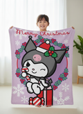Kuromi, koc polarowy, różowy, 100x140 cm