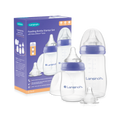 Lansinoh, NaturalWave, zestaw startowy butelek do karmienia ze smoczkami, rozmiar S, M, L