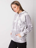 Bluza damska z kapturem, szara, Rue Paris