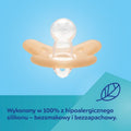 Canpol babies, smoczek silikonowy, symetryczny, orange, 0-6m