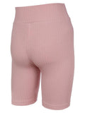 Legginsy dziewczęce, kolarki, prążkowane, różowe, Tup Tup