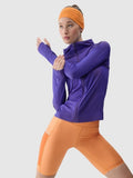 Bluza damska z kapturem, rozpinana, szara, 4F