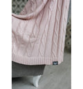 Pulp, bambusowy kocyk z jonami srebra, warkocz, pudrowy, 75x90 cm